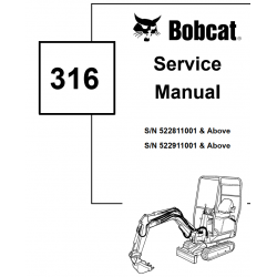 Bobcat 316 - instrukcje napraw - schematy - DTR - service manuals - Bobcat 316